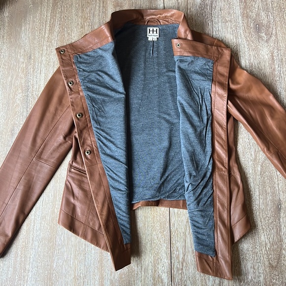 HH haute hippie Leather Jacket Size L - Picture 9 of 16